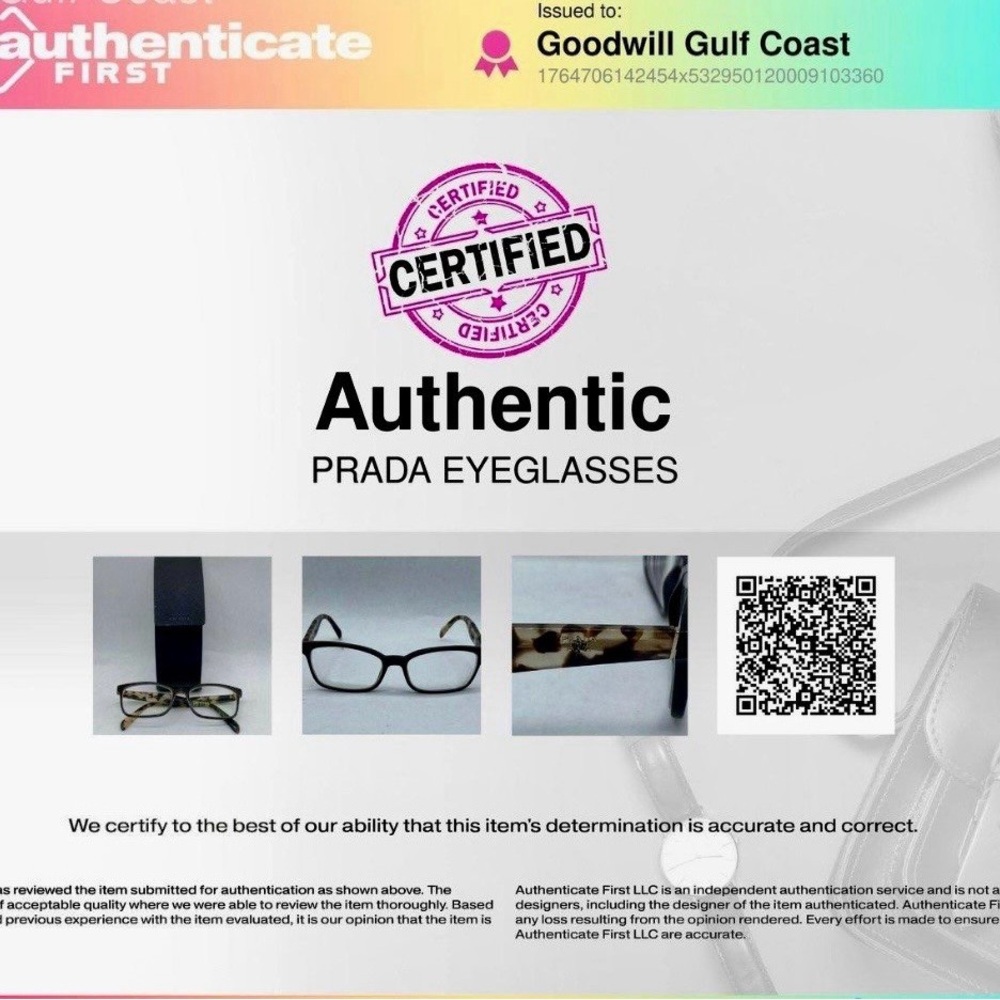 Authentic Prada VPR 18T Eyeglasses Black Havana Tortoise w/ Case Certified - Picture 8 of 8